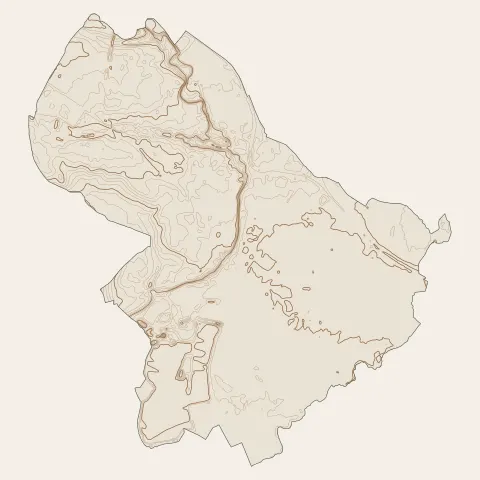 Bischwiller : courbes de niveau