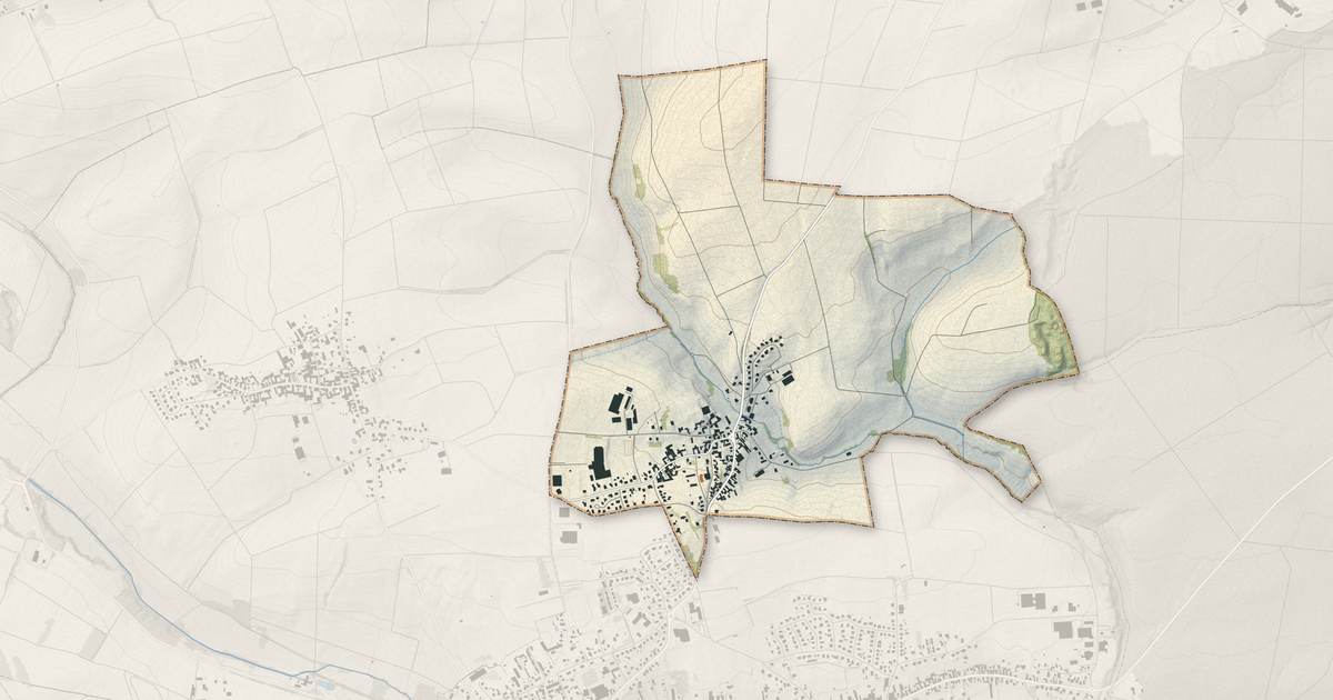 Portrait cartographique de Bitschhoffen : relief, eau, forêts, bâti et voies, calculés à partir des données de l'IGN