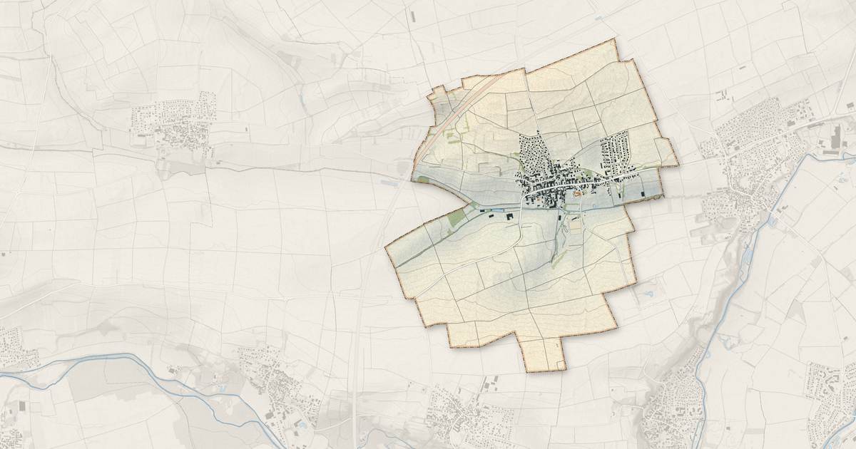 Portrait cartographique de Breuschwickersheim : relief, eau, forêts, bâti et voies, calculés à partir des données de l'IGN