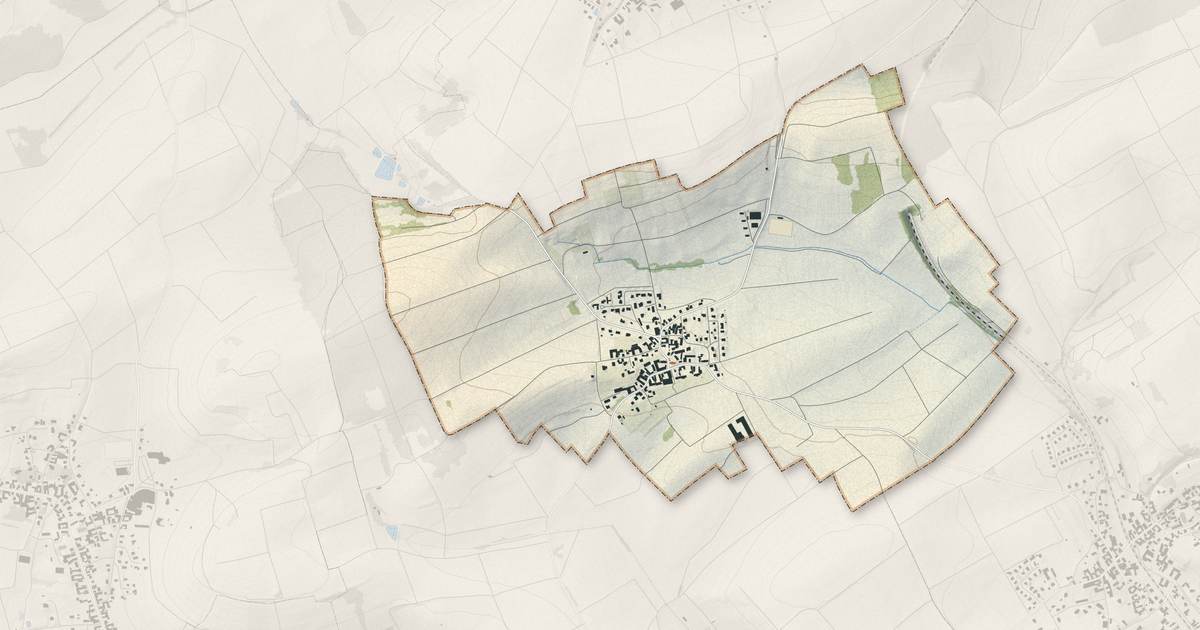 Portrait cartographique de Buswiller : relief, eau, forêts, bâti et voies, calculés à partir des données de l'IGN