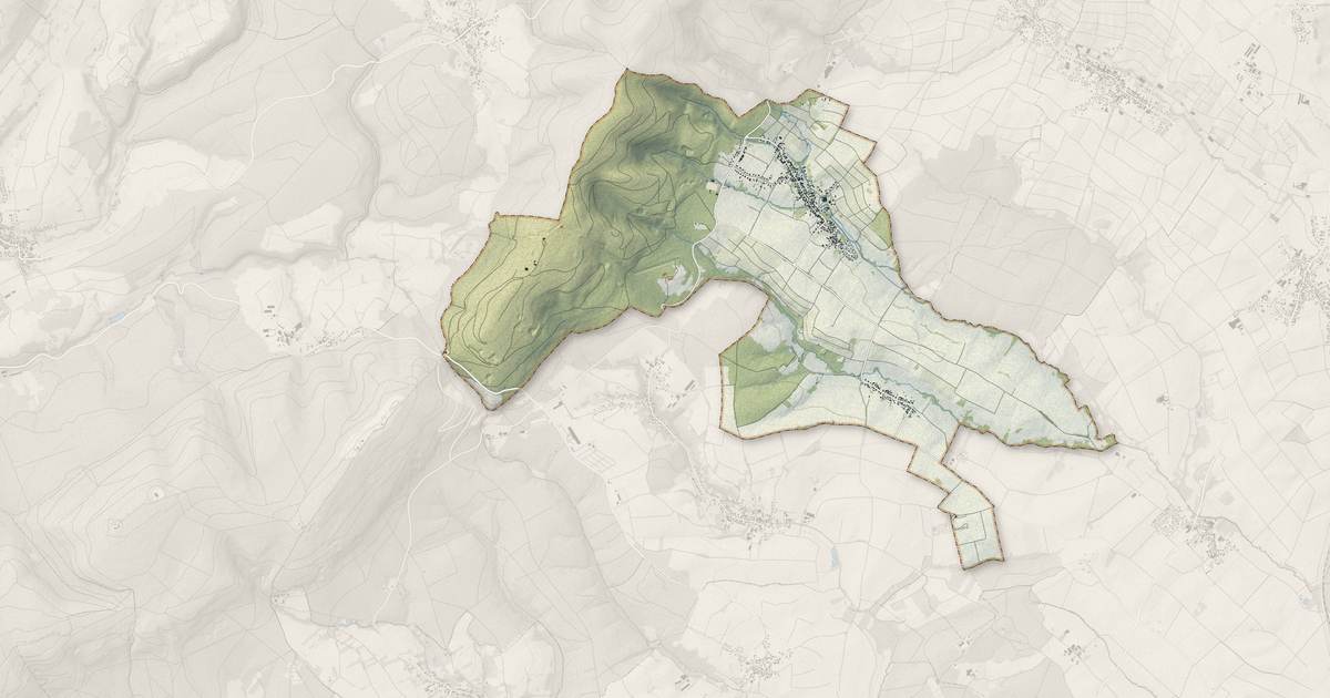 Portrait cartographique de Cleebourg : relief, eau, forêts, bâti et voies, calculés à partir des données de l'IGN