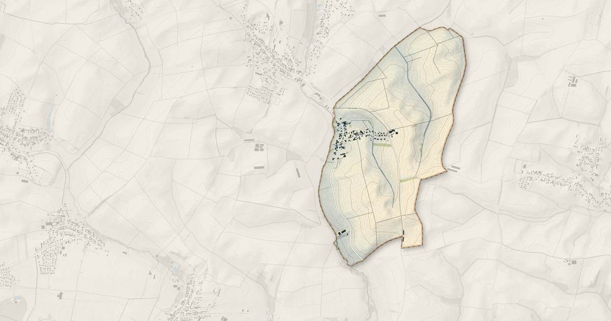 Portrait cartographique de Crœttwiller : relief, eau, forêts, bâti et voies, calculés à partir des données de l'IGN