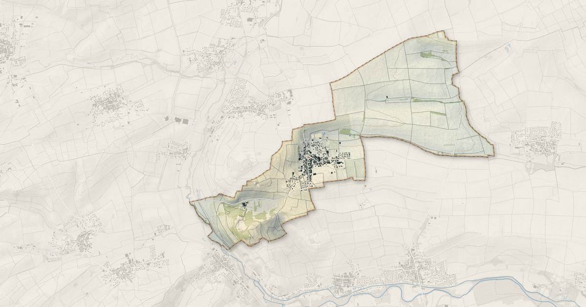 Portrait cartographique de Dahlenheim : relief, eau, forêts, bâti et voies, calculés à partir des données de l'IGN