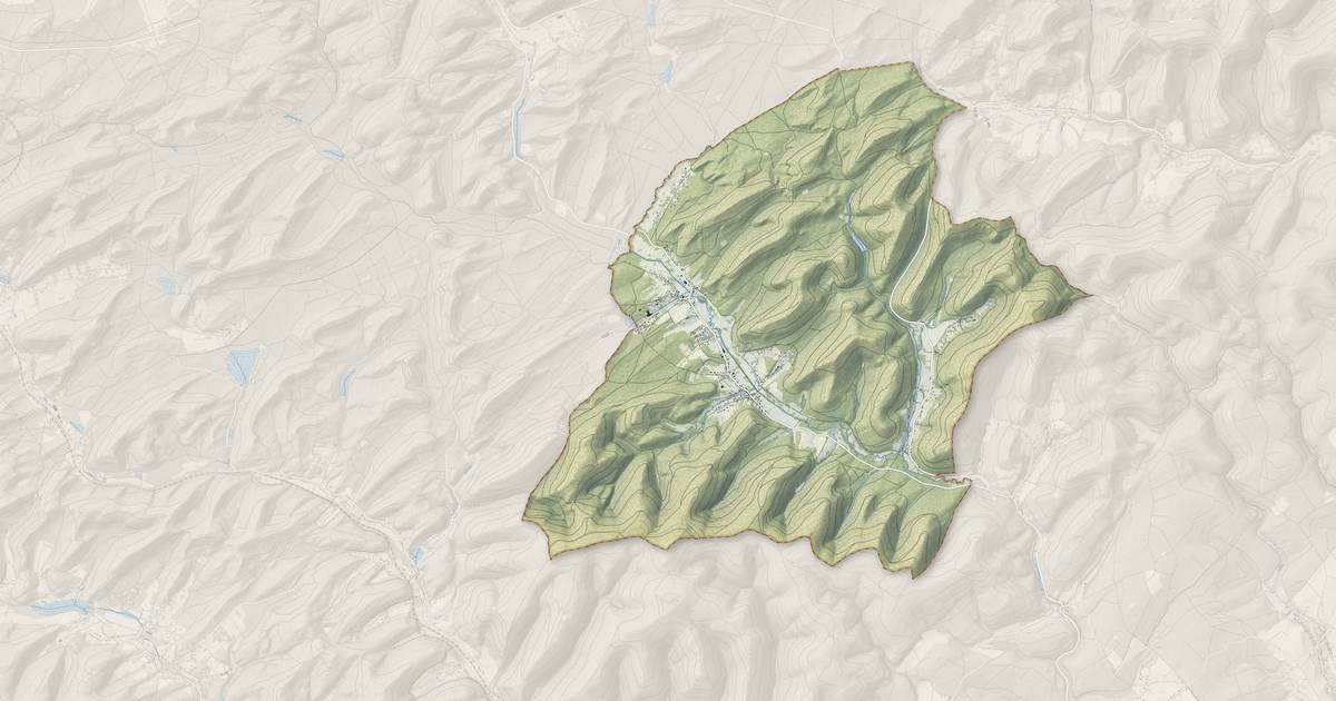 Portrait cartographique de Dambach : relief, eau, forêts, bâti et voies, calculés à partir des données de l'IGN