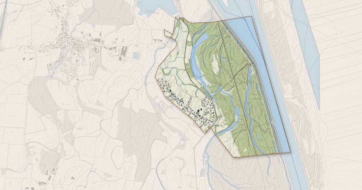Portrait cartographique de Daubensand : relief, eau, forêts, bâti et voies, calculés à partir des données de l'IGN