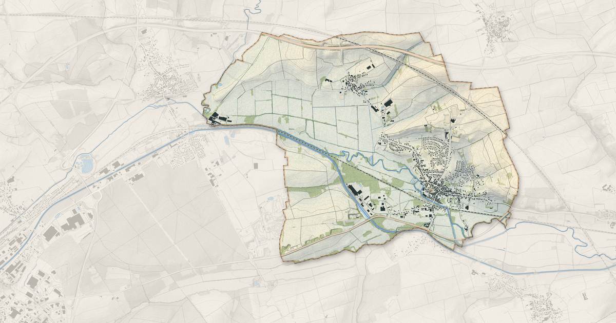 Portrait cartographique de Dettwiller : relief, eau, forêts, bâti et voies, calculés à partir des données de l'IGN
