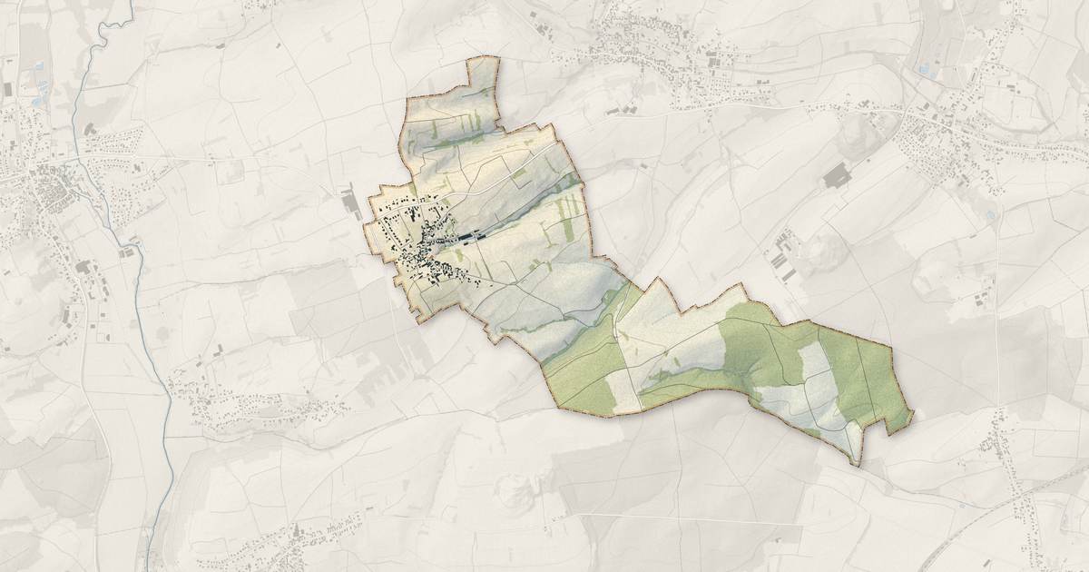 Portrait cartographique de Dieffenbach-lès-Wœrth : relief, eau, forêts, bâti et voies, calculés à partir des données de l'IGN