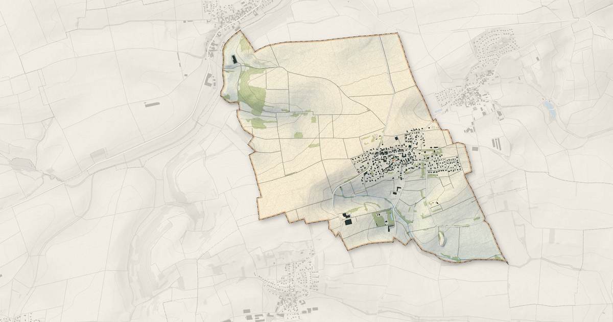 Portrait cartographique de Durningen : relief, eau, forêts, bâti et voies, calculés à partir des données de l'IGN