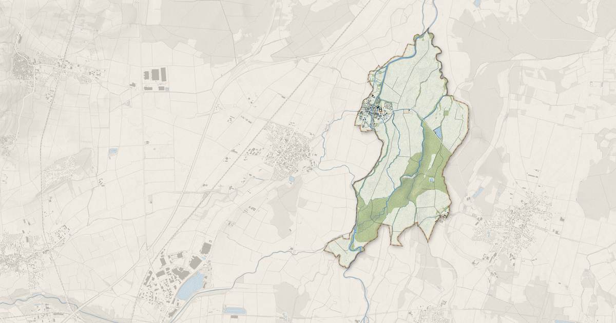 Portrait cartographique de Ebersmunster : relief, eau, forêts, bâti et voies, calculés à partir des données de l'IGN