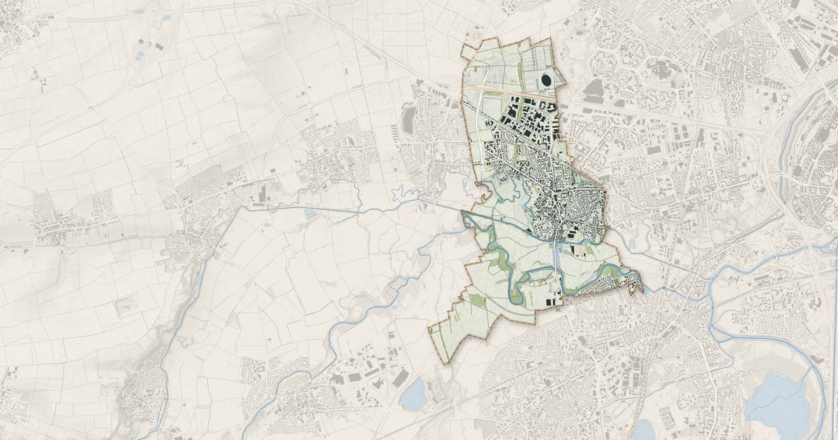 Portrait cartographique de Eckbolsheim : relief, eau, forêts, bâti et voies, calculés à partir des données de l'IGN
