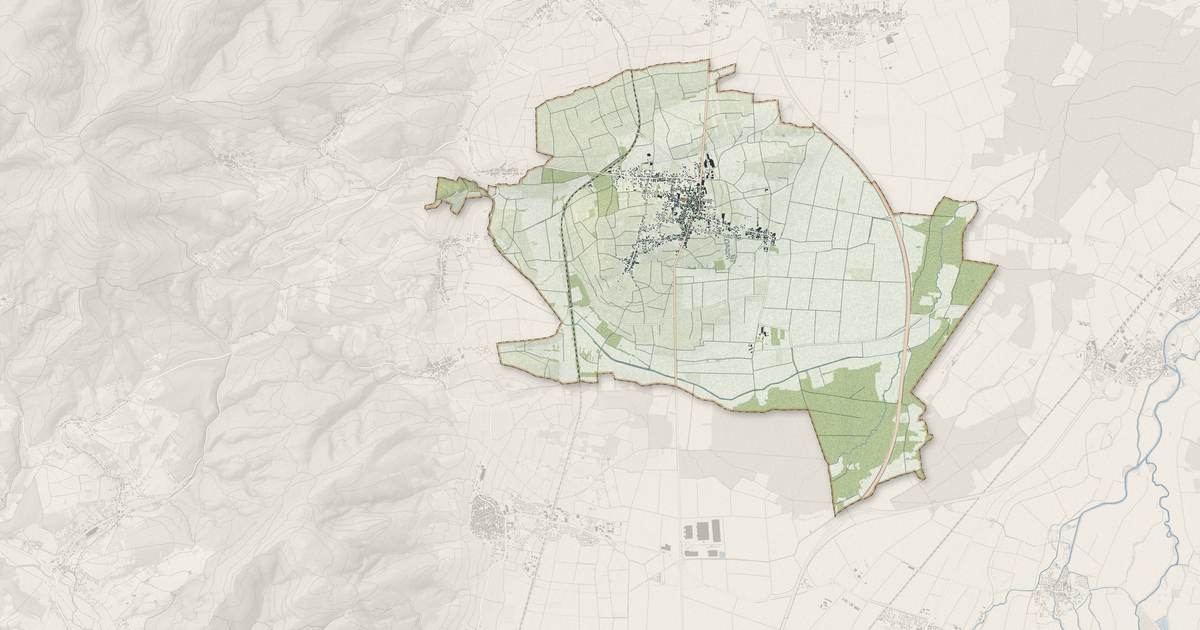 Portrait cartographique de Epfig : relief, eau, forêts, bâti et voies, calculés à partir des données de l'IGN