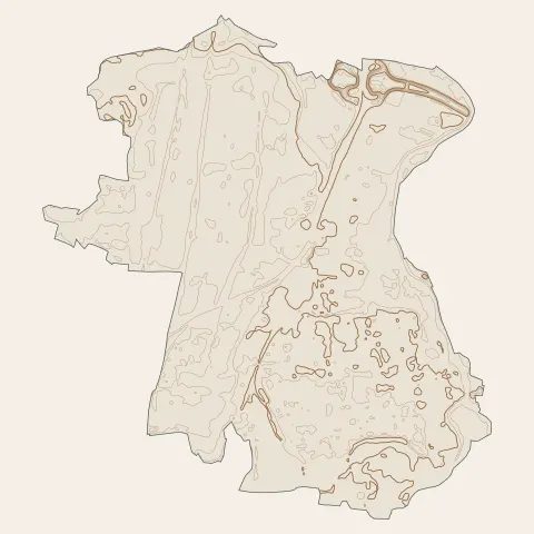 Fegersheim : courbes de niveau