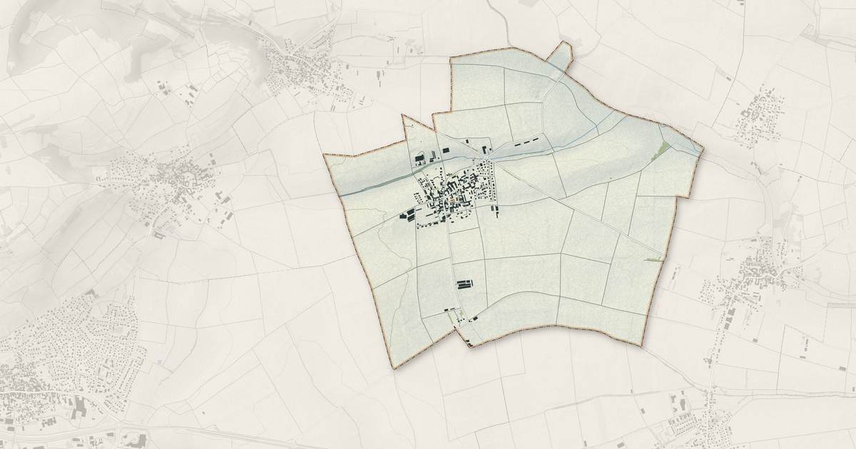 Portrait cartographique de Fessenheim-le-Bas : relief, eau, forêts, bâti et voies, calculés à partir des données de l'IGN