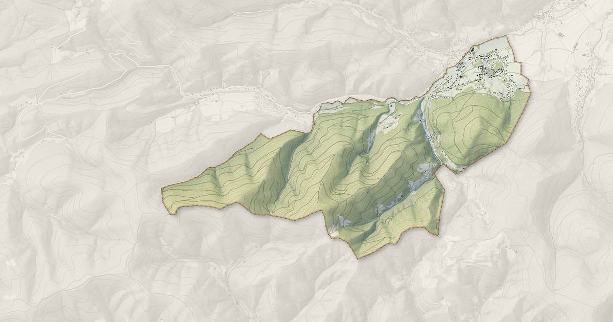 Portrait cartographique de Fouchy : relief, eau, forêts, bâti et voies, calculés à partir des données de l'IGN