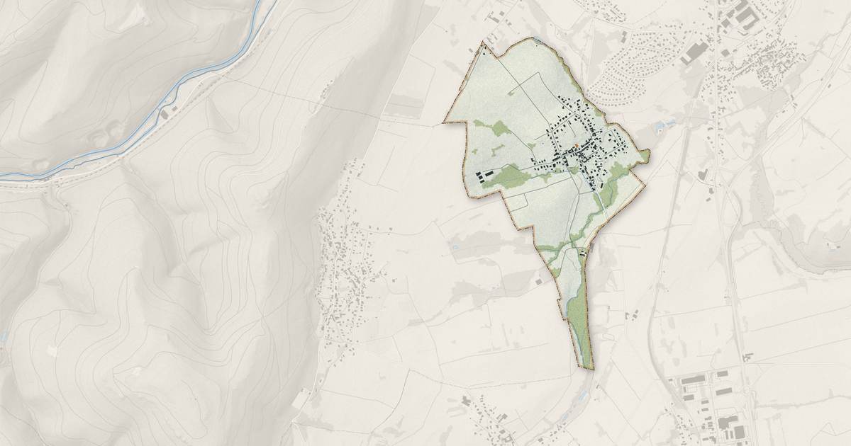 Portrait cartographique de Gottenhouse : relief, eau, forêts, bâti et voies, calculés à partir des données de l'IGN