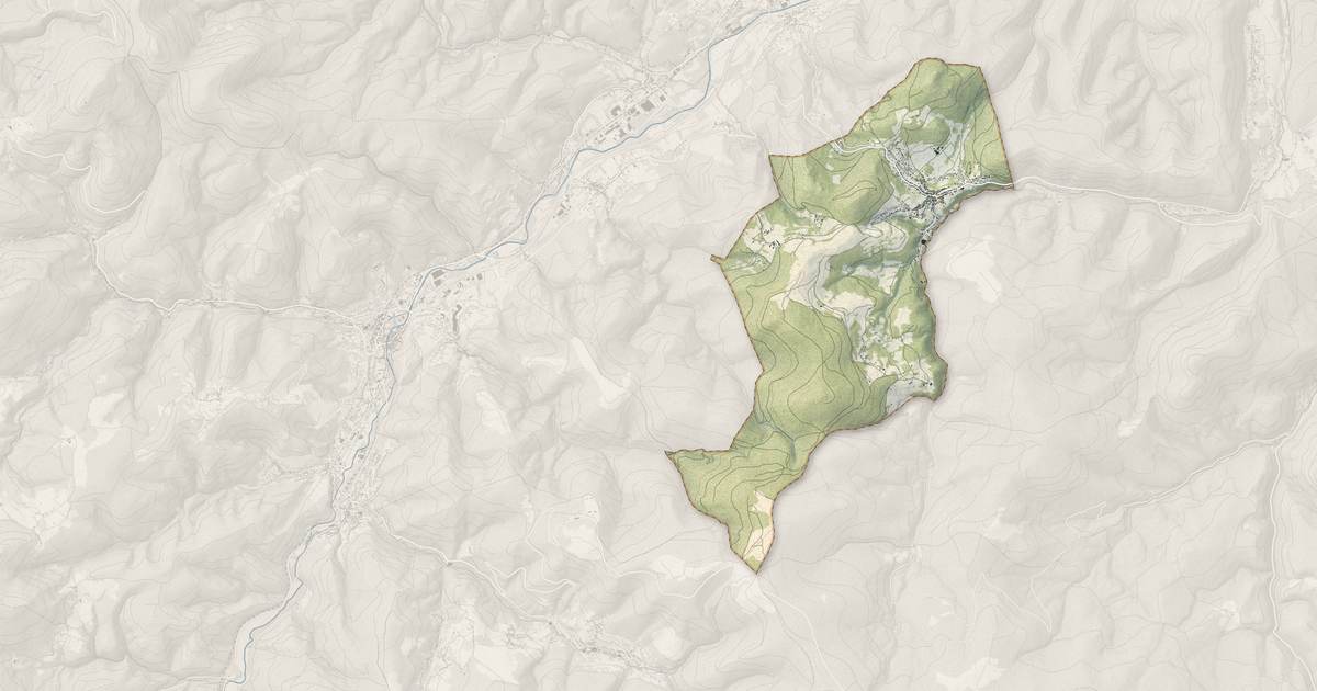 Portrait cartographique de Grendelbruch : relief, eau, forêts, bâti et voies, calculés à partir des données de l'IGN
