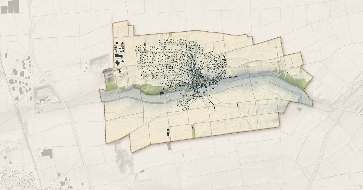 Portrait cartographique de Griesheim-près-Molsheim : relief, eau, forêts, bâti et voies, calculés à partir des données de l'IGN
