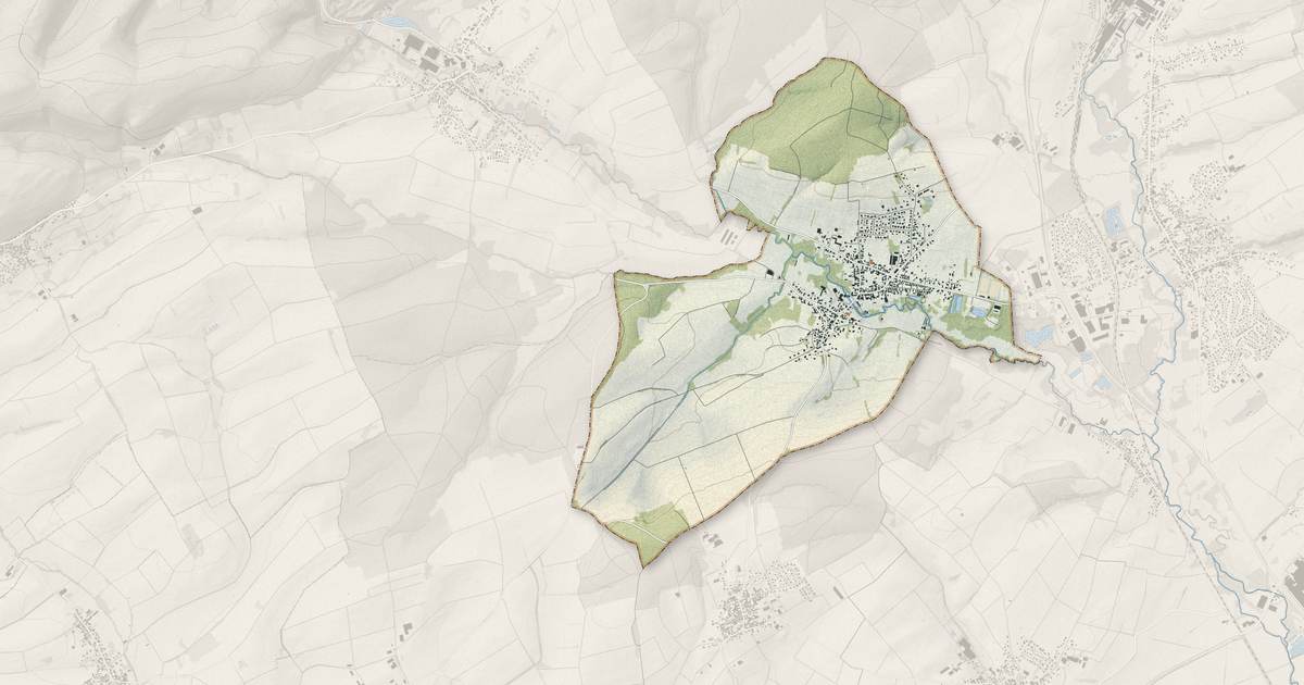 Portrait cartographique de Gumbrechtshoffen : relief, eau, forêts, bâti et voies, calculés à partir des données de l'IGN