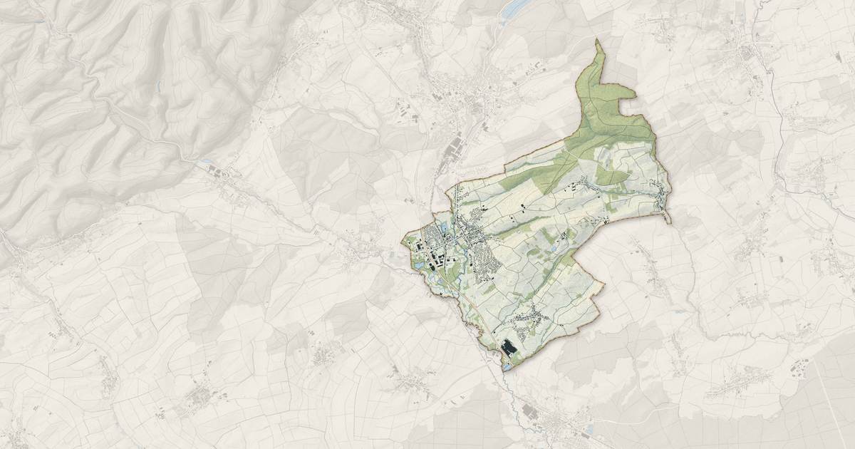 Portrait cartographique de Gundershoffen : relief, eau, forêts, bâti et voies, calculés à partir des données de l'IGN
