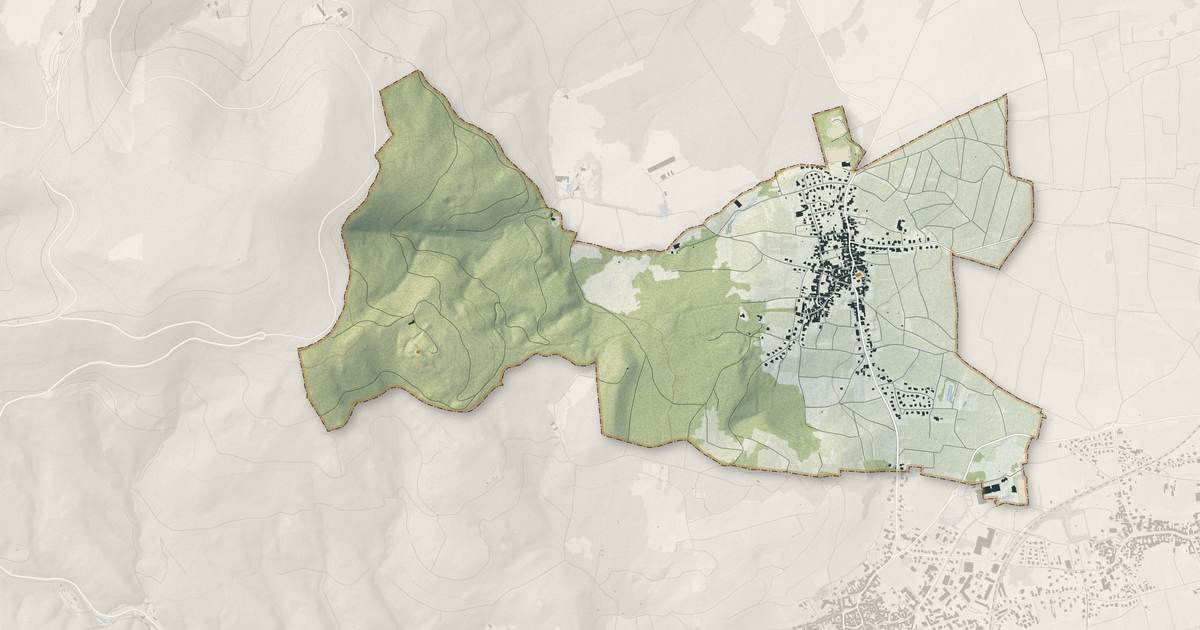 Portrait cartographique de Heiligenstein : relief, eau, forêts, bâti et voies, calculés à partir des données de l'IGN