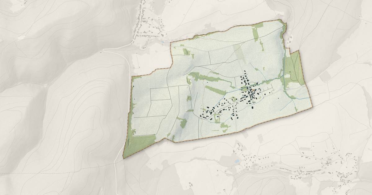 Portrait cartographique de Hengwiller : relief, eau, forêts, bâti et voies, calculés à partir des données de l'IGN