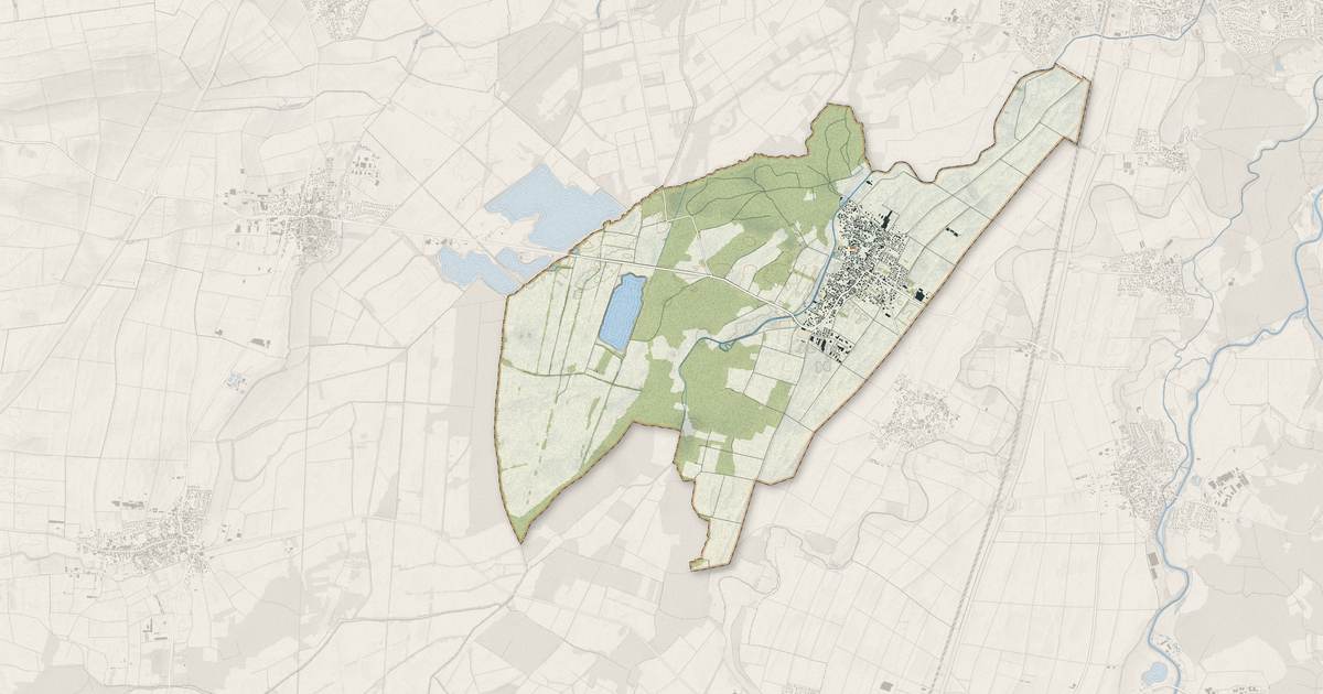 Portrait cartographique de Hindisheim : relief, eau, forêts, bâti et voies, calculés à partir des données de l'IGN