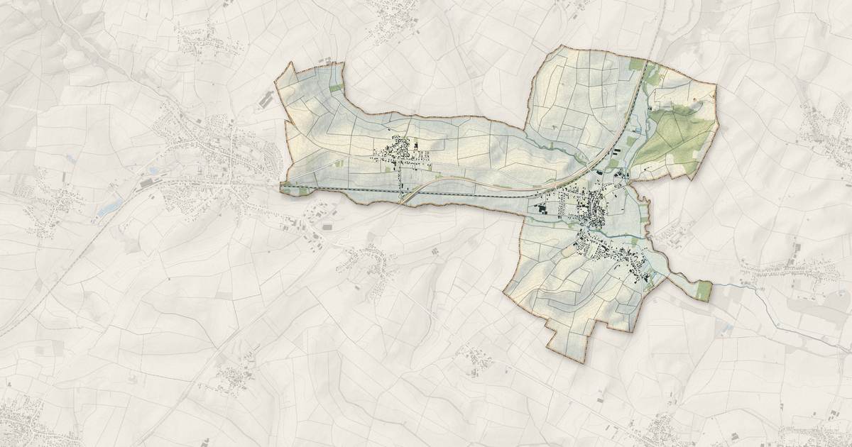 Portrait cartographique de Hoffen : relief, eau, forêts, bâti et voies, calculés à partir des données de l'IGN