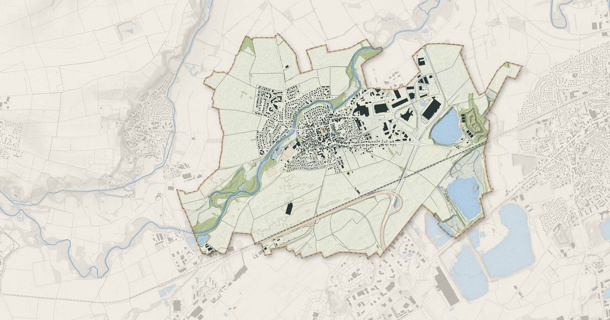 Portrait cartographique de Holtzheim : relief, eau, forêts, bâti et voies, calculés à partir des données de l'IGN