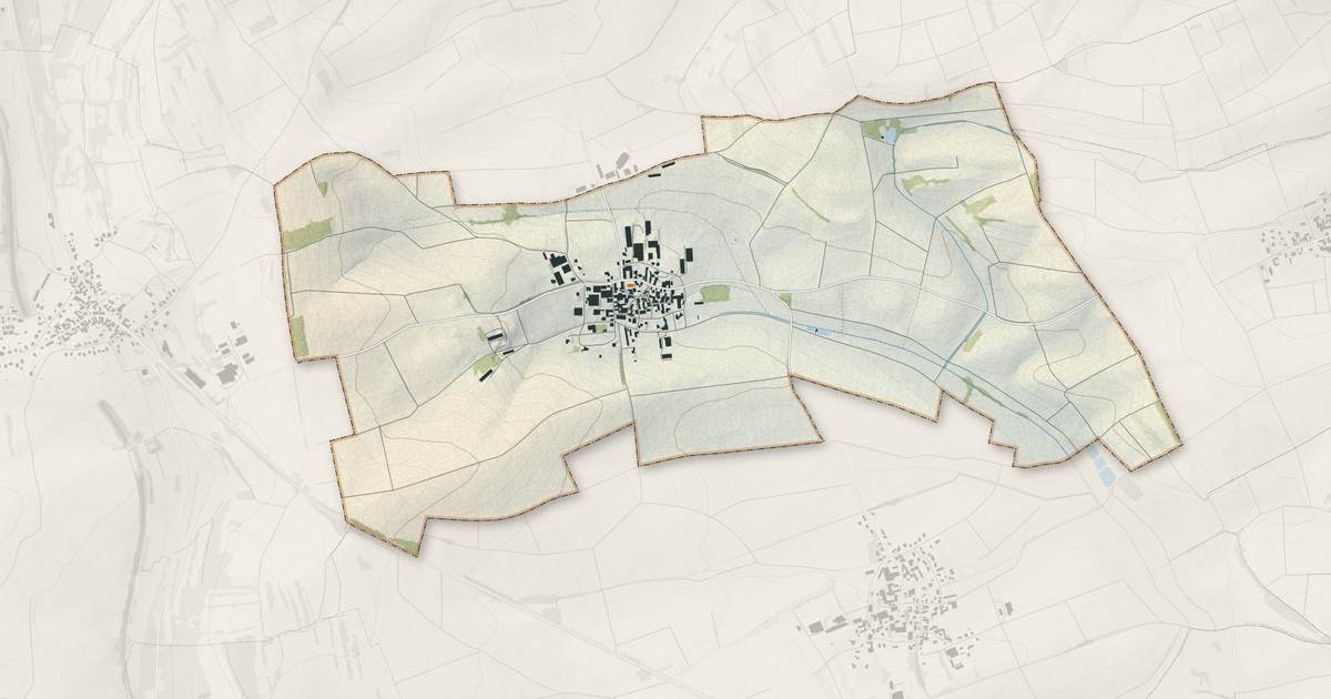Portrait cartographique de Jetterswiller : relief, eau, forêts, bâti et voies, calculés à partir des données de l'IGN
