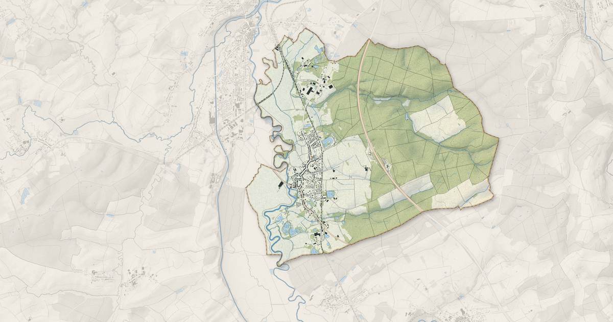 Portrait cartographique de Keskastel : relief, eau, forêts, bâti et voies, calculés à partir des données de l'IGN