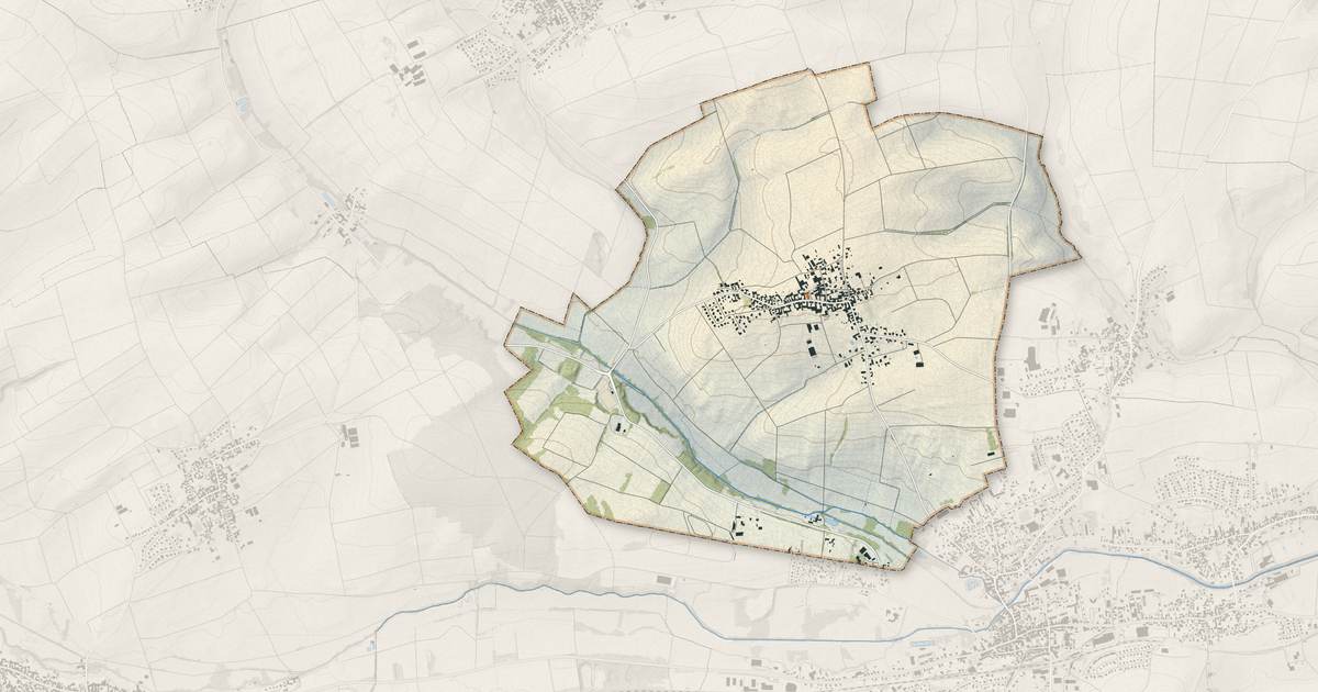 Portrait cartographique de Kindwiller : relief, eau, forêts, bâti et voies, calculés à partir des données de l'IGN