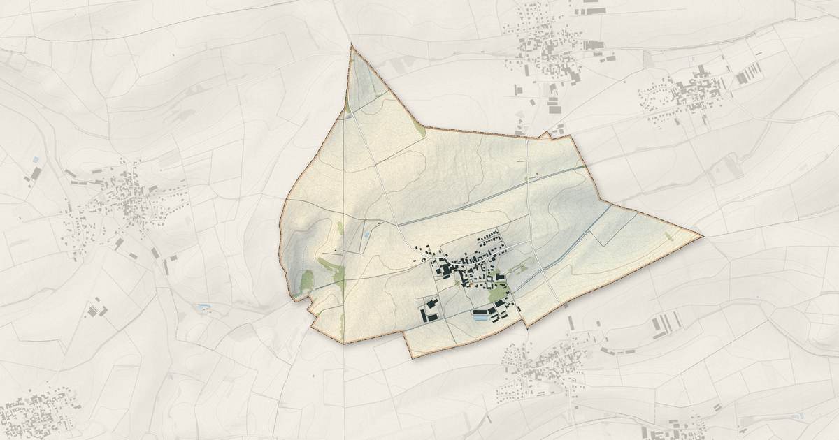Portrait cartographique de Kleingœft : relief, eau, forêts, bâti et voies, calculés à partir des données de l'IGN