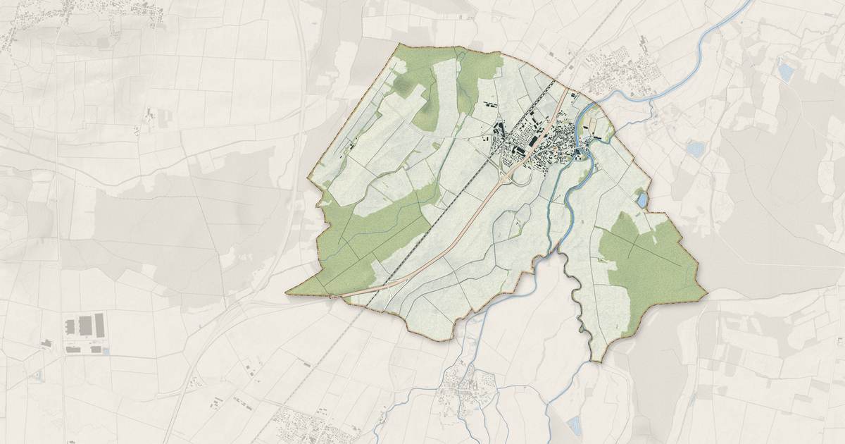 Portrait cartographique de Kogenheim : relief, eau, forêts, bâti et voies, calculés à partir des données de l'IGN