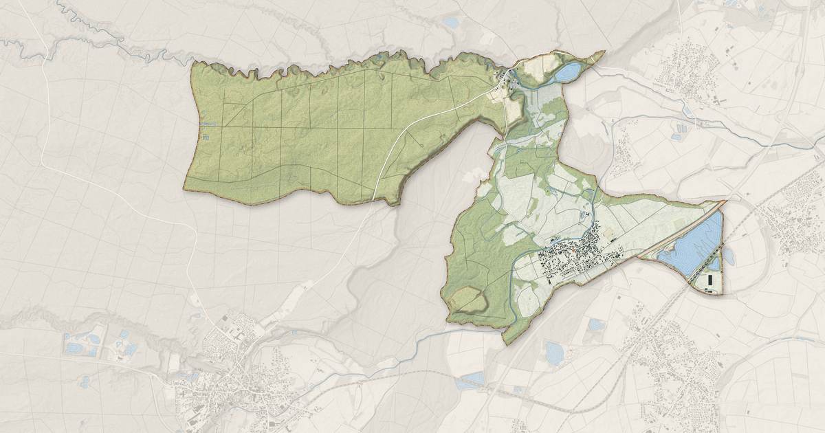 Portrait cartographique de Leutenheim : relief, eau, forêts, bâti et voies, calculés à partir des données de l'IGN