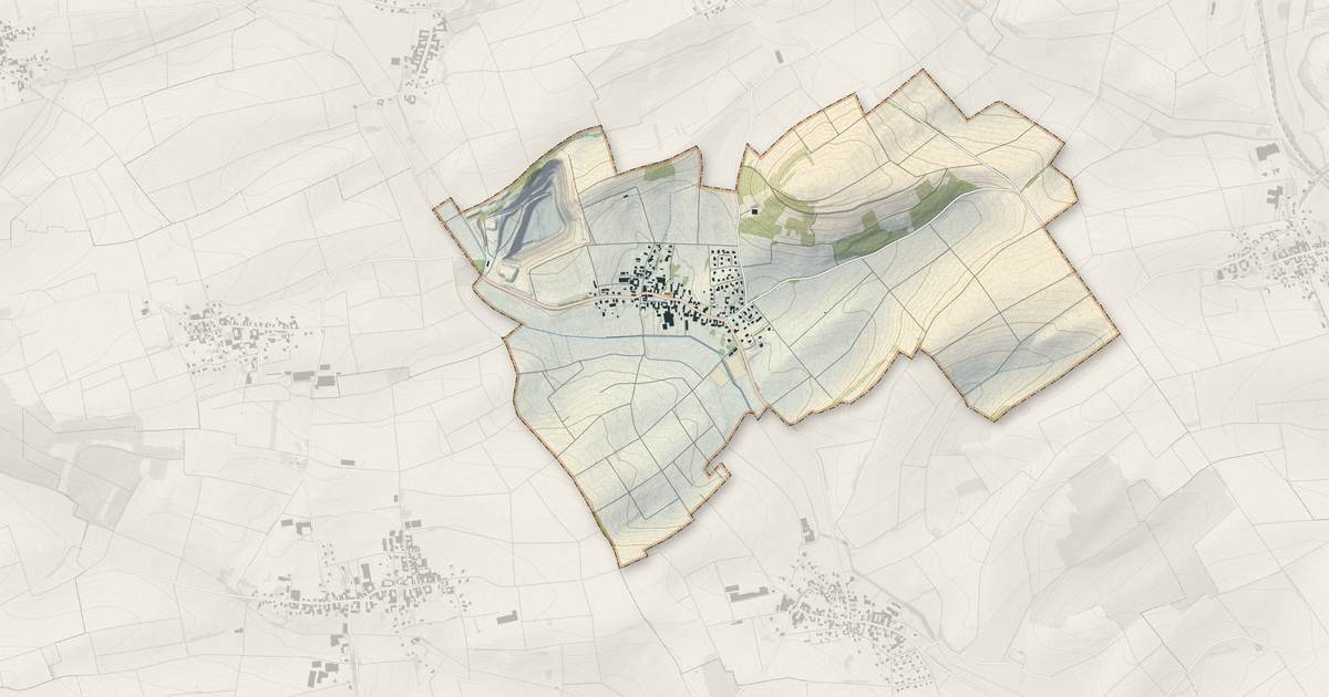 Portrait cartographique de Lixhausen : relief, eau, forêts, bâti et voies, calculés à partir des données de l'IGN