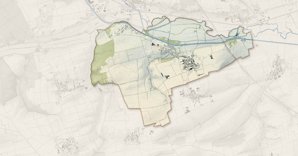 Portrait cartographique de Lupstein : relief, eau, forêts, bâti et voies, calculés à partir des données de l'IGN