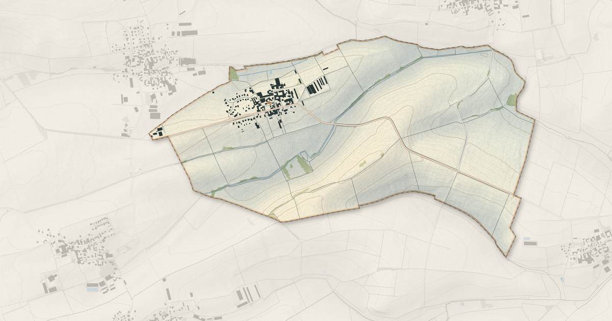 Portrait cartographique de Maennolsheim : relief, eau, forêts, bâti et voies, calculés à partir des données de l'IGN