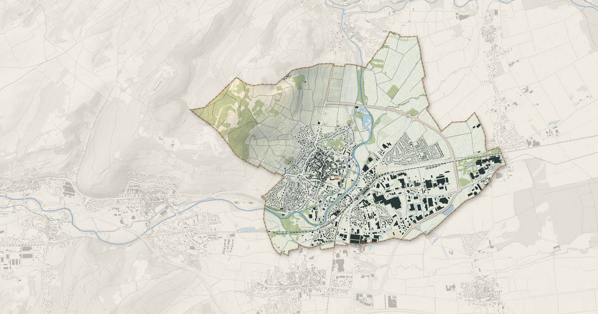 Portrait cartographique de Molsheim : relief, eau, forêts, bâti et voies, calculés à partir des données de l'IGN