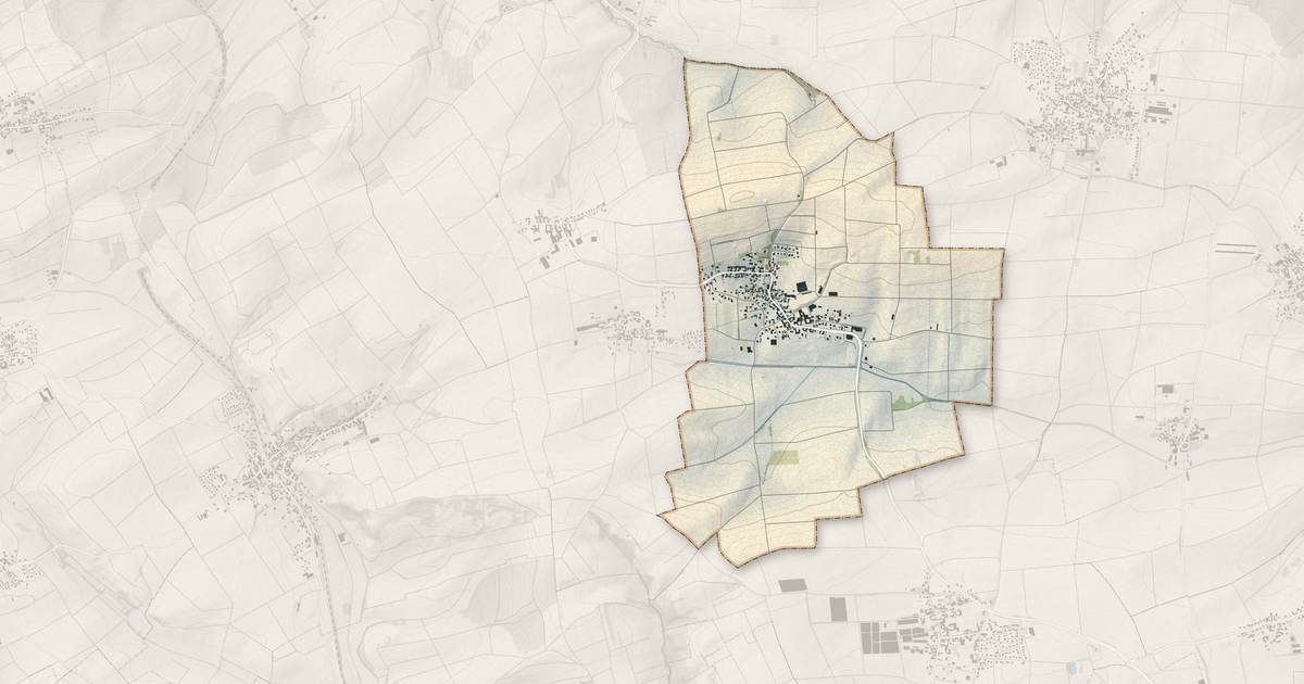 Portrait cartographique de Morschwiller : relief, eau, forêts, bâti et voies, calculés à partir des données de l'IGN
