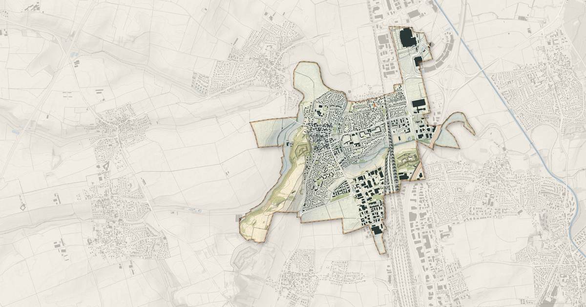 Portrait cartographique de Mundolsheim : relief, eau, forêts, bâti et voies, calculés à partir des données de l'IGN