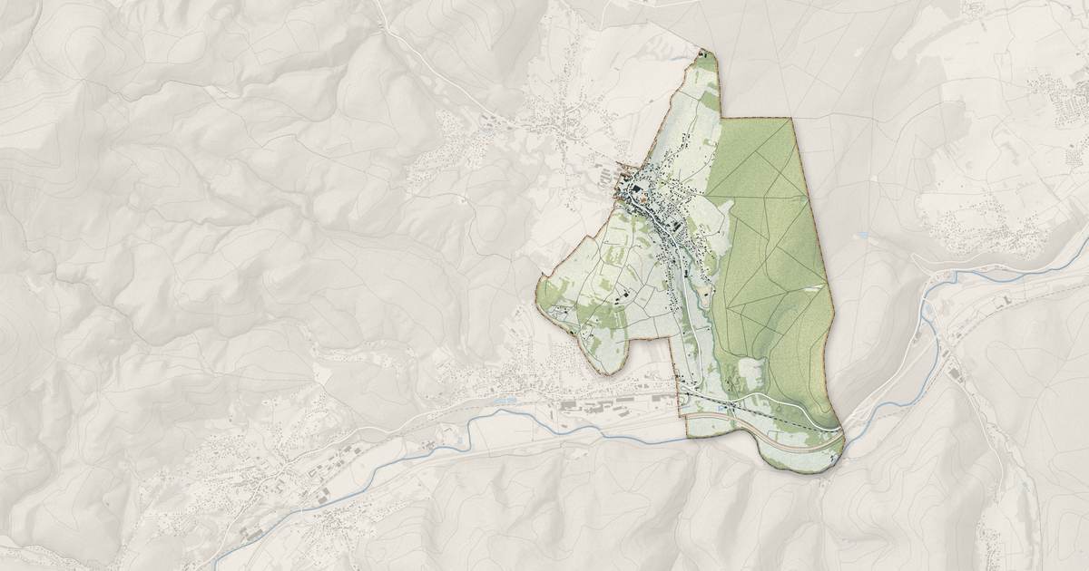 Portrait cartographique de Niederhaslach : relief, eau, forêts, bâti et voies, calculés à partir des données de l'IGN