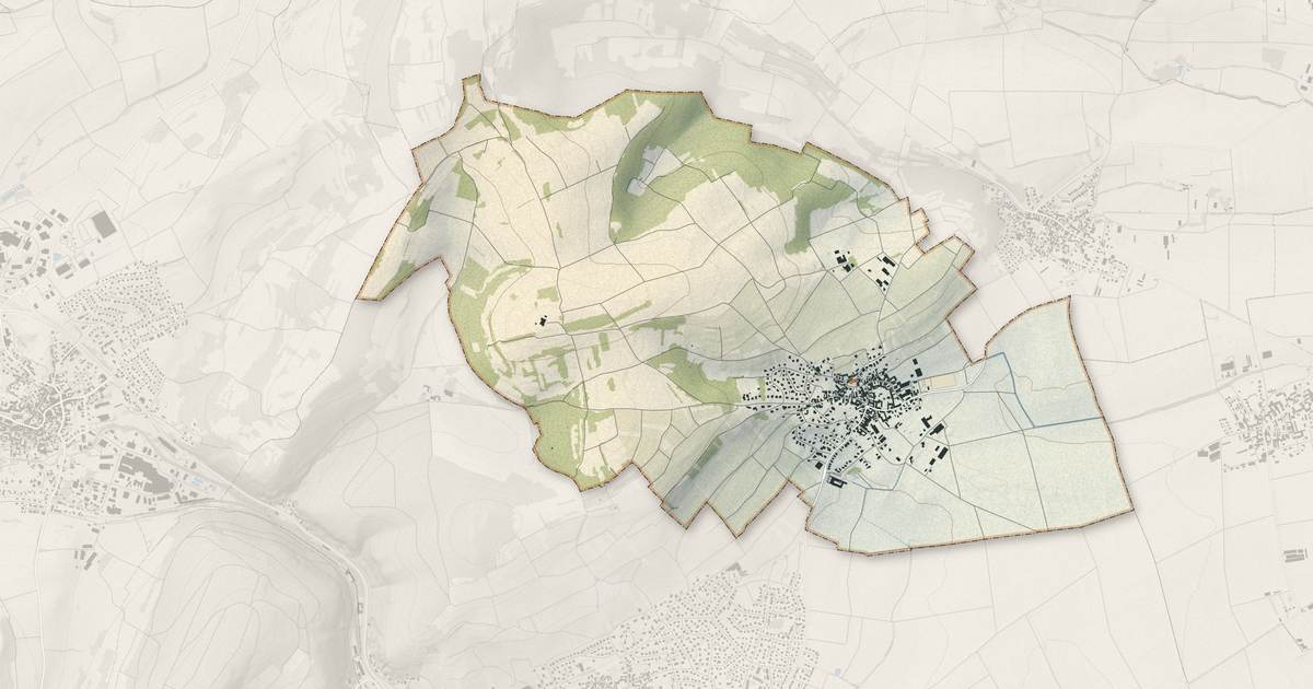 Portrait cartographique de Nordheim : relief, eau, forêts, bâti et voies, calculés à partir des données de l'IGN