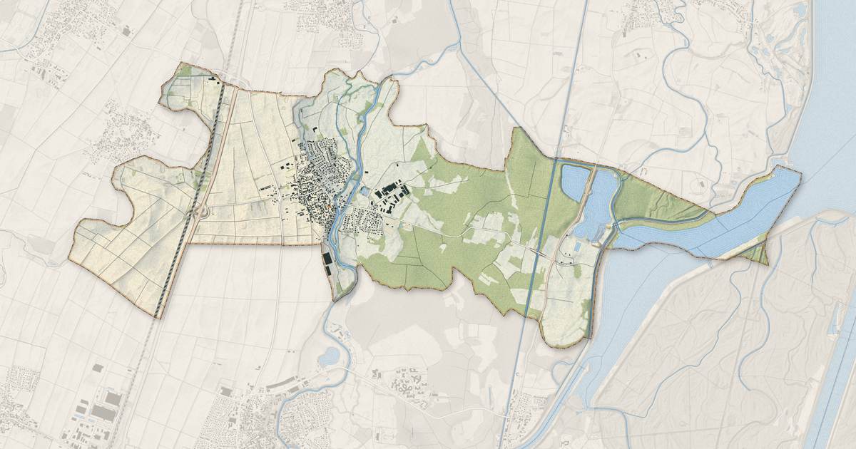 Portrait cartographique de Nordhouse : relief, eau, forêts, bâti et voies, calculés à partir des données de l'IGN