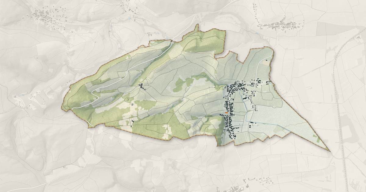 Portrait cartographique de Nothalten : relief, eau, forêts, bâti et voies, calculés à partir des données de l'IGN