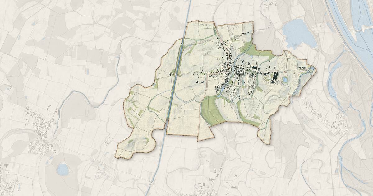 Portrait cartographique de Obenheim : relief, eau, forêts, bâti et voies, calculés à partir des données de l'IGN
