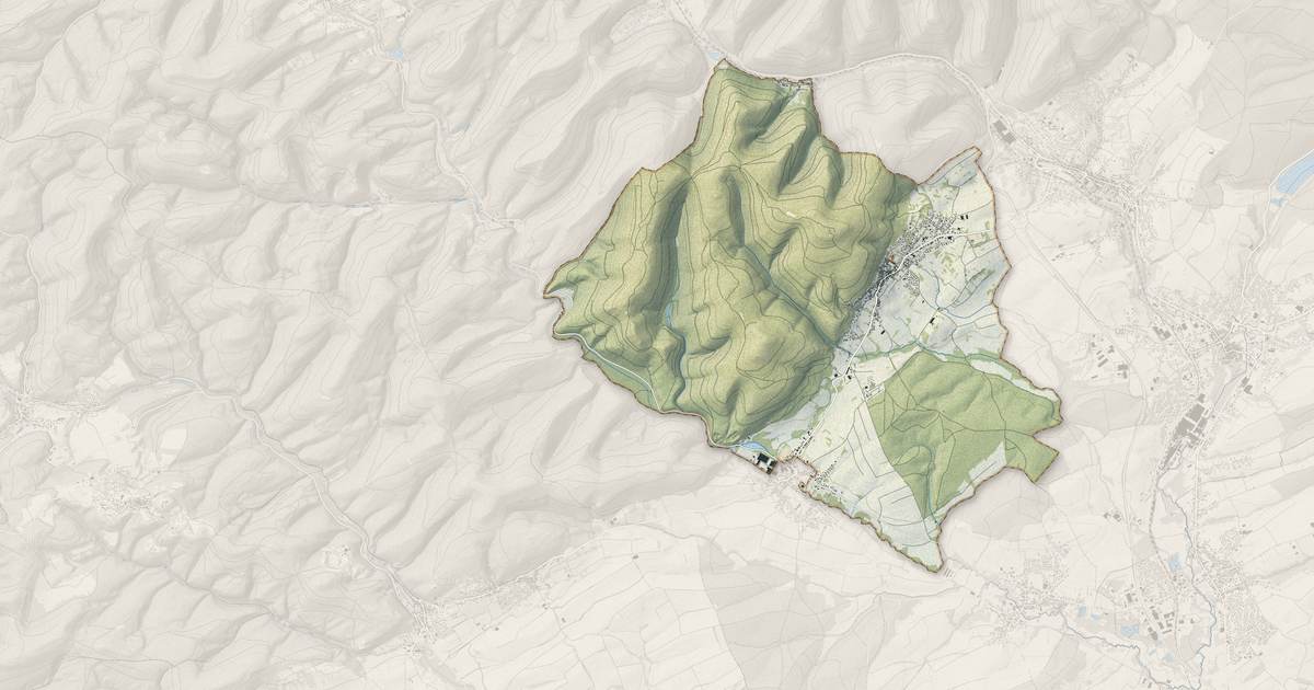 Portrait cartographique de Oberbronn : relief, eau, forêts, bâti et voies, calculés à partir des données de l'IGN