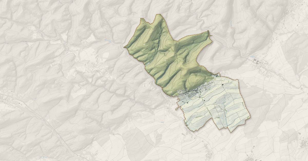 Portrait cartographique de Offwiller : relief, eau, forêts, bâti et voies, calculés à partir des données de l'IGN