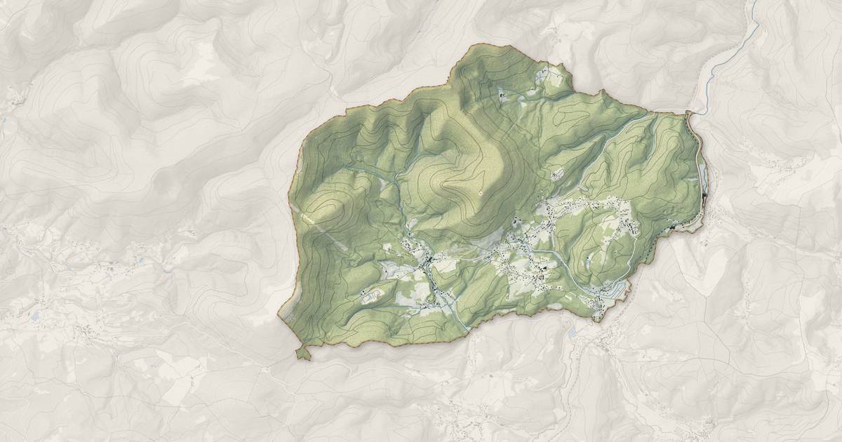Portrait cartographique de Plaine : relief, eau, forêts, bâti et voies, calculés à partir des données de l'IGN