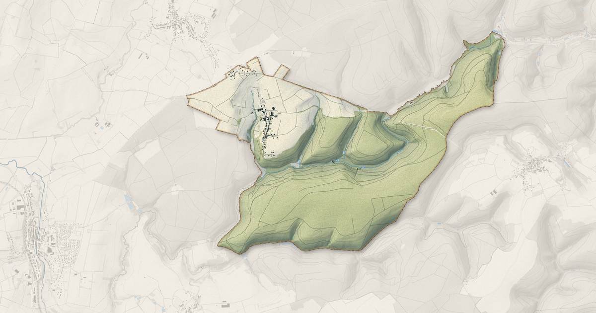Portrait cartographique de Ratzwiller : relief, eau, forêts, bâti et voies, calculés à partir des données de l'IGN
