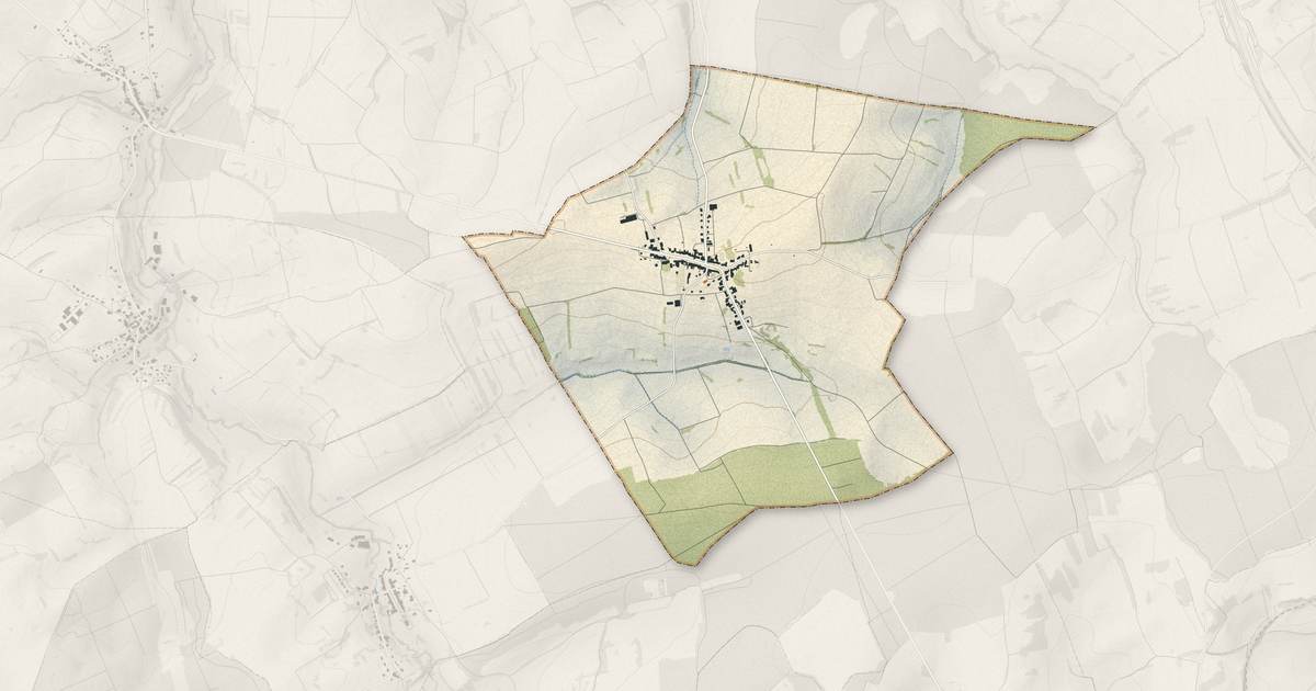 Portrait cartographique de Rauwiller : relief, eau, forêts, bâti et voies, calculés à partir des données de l'IGN